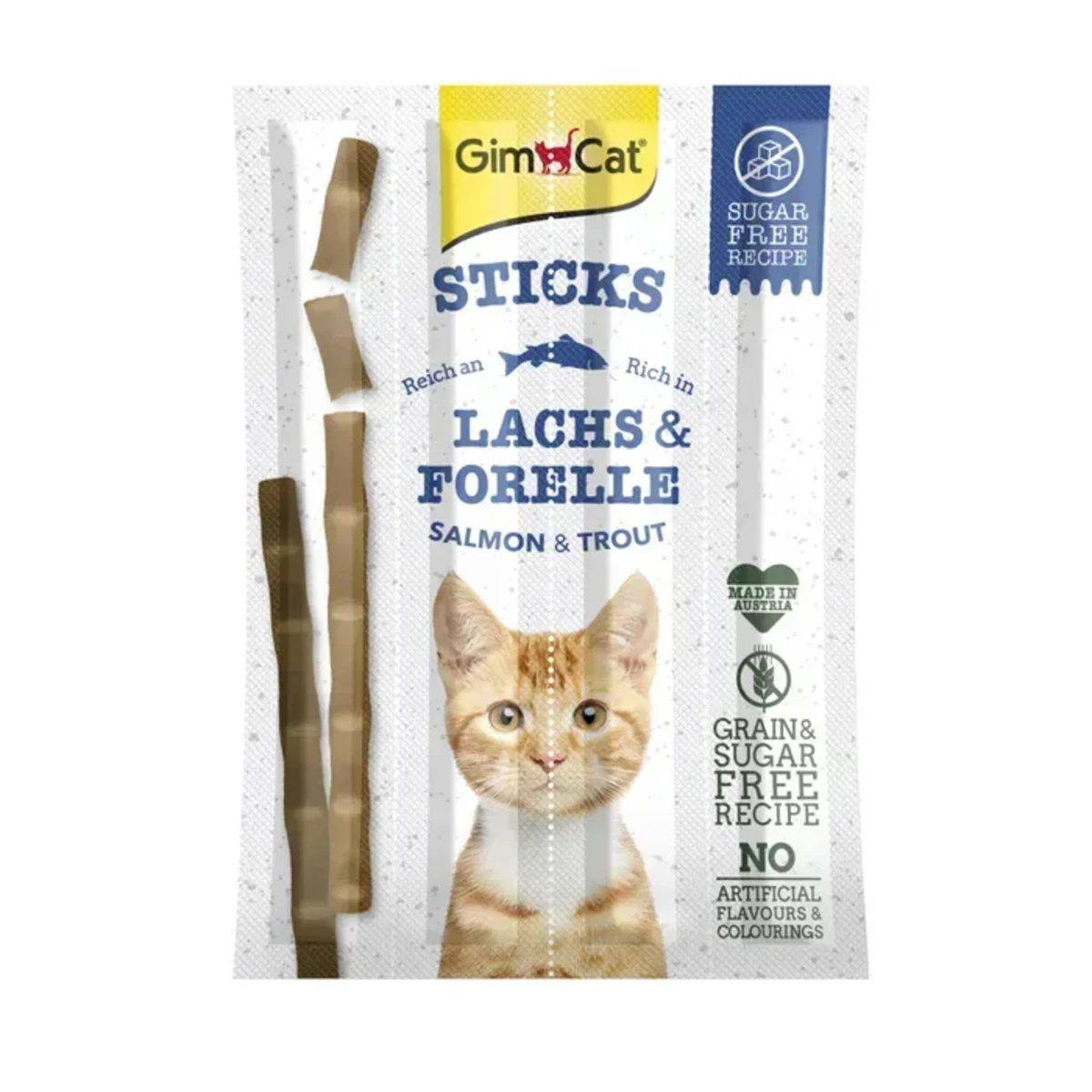 Ласощі для котів GimCat Sticks Salmon and Troute з лососем і фореллю 4 шт х 5 г