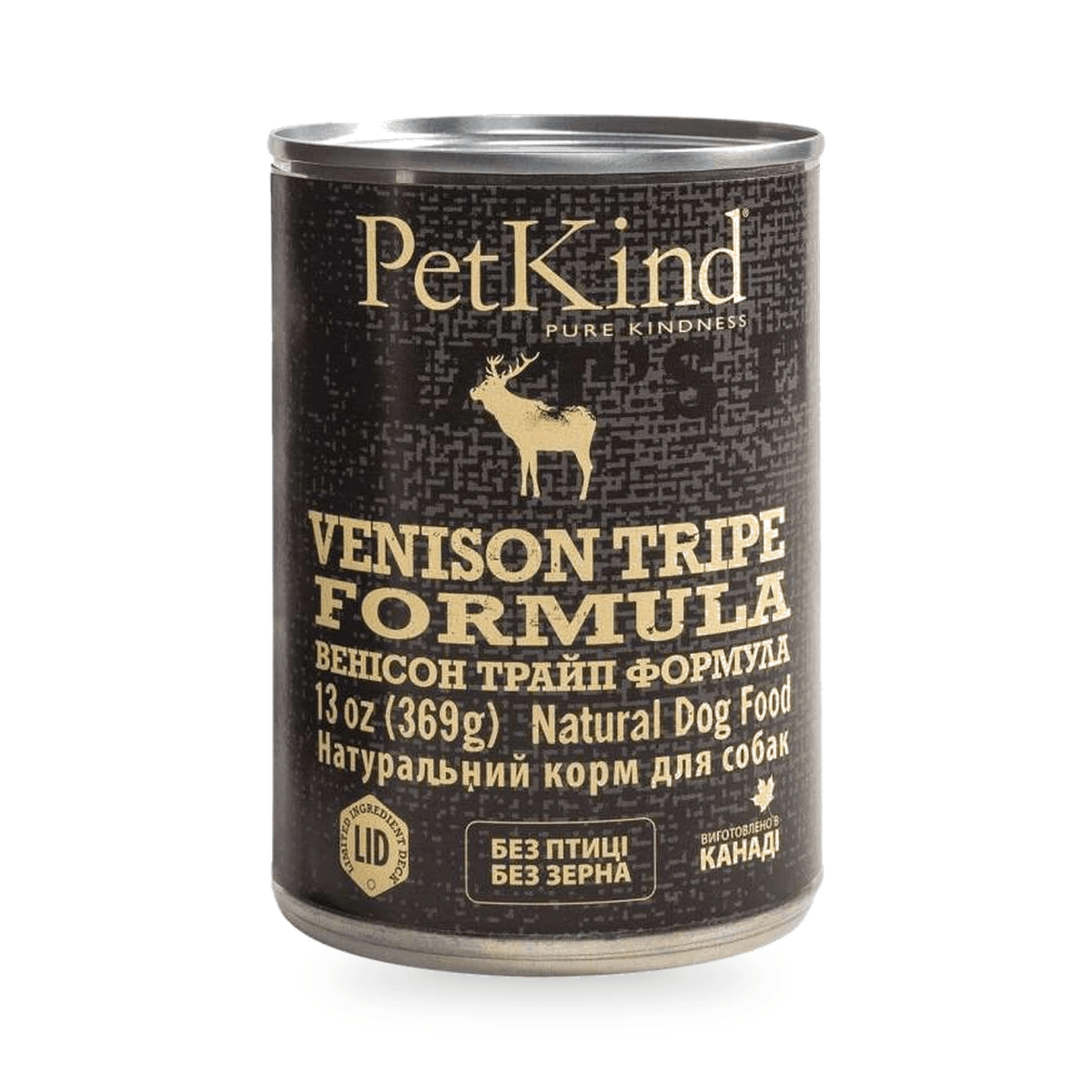 Консерва для собак PetKind Venison Tripe Formula з яловичиною, рубцем та олениною, 369 гр