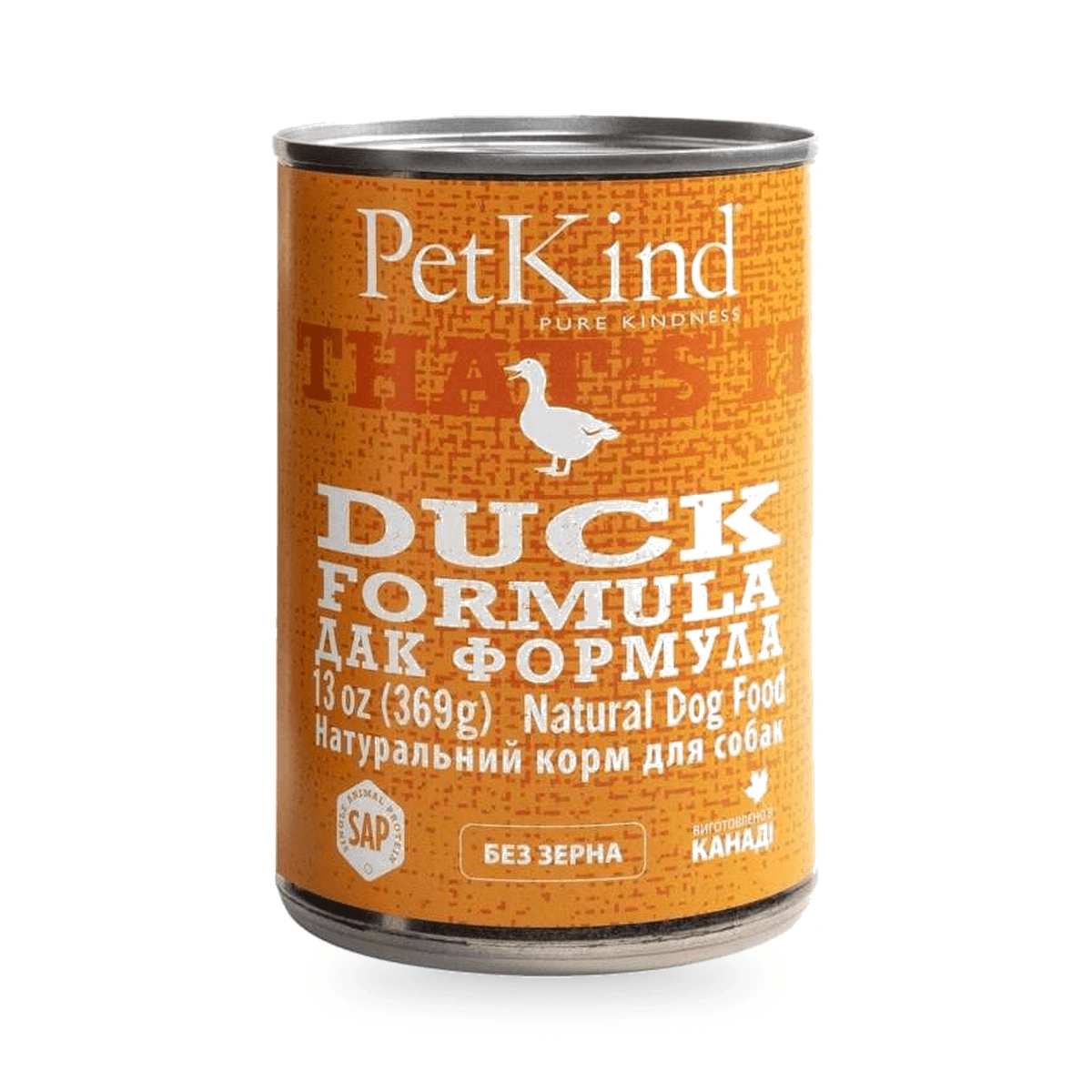 Консерва монопротеїнова для собак PetKind Duck Formula з качкою, 369 г
