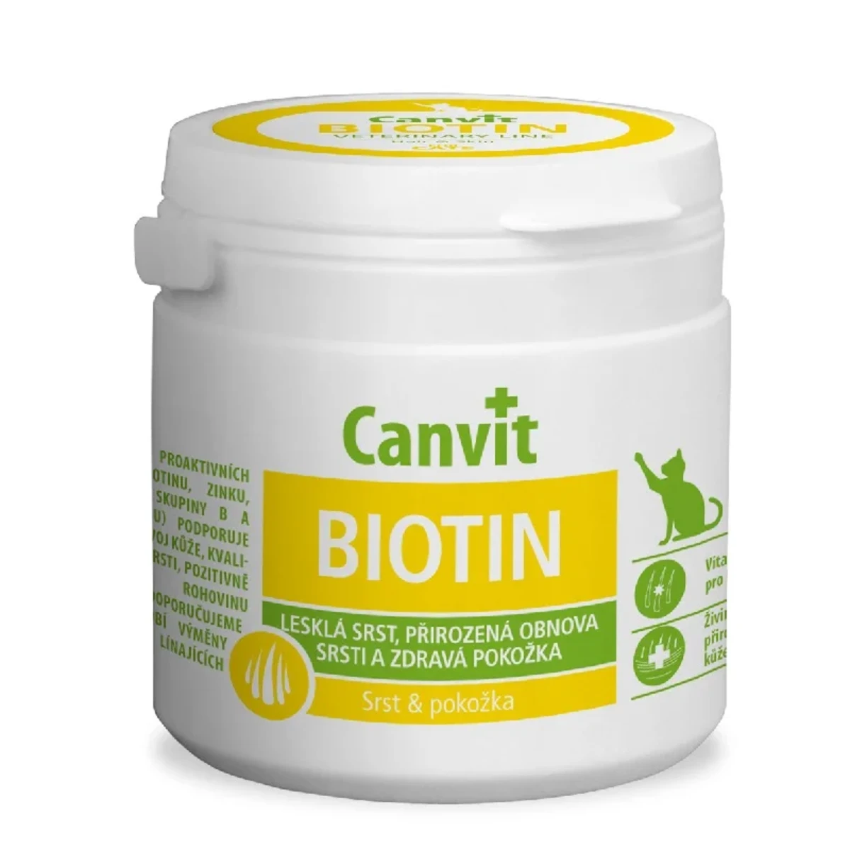 Canvit Biotin Cat вітаміни для здоров'я шкіри та вовни у котів, 100 г