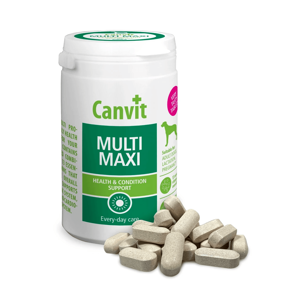 Вітаміни для собак великих порід Canvit Multi Maxi для щоденної підтримки здоров’я та імунітету 230 г